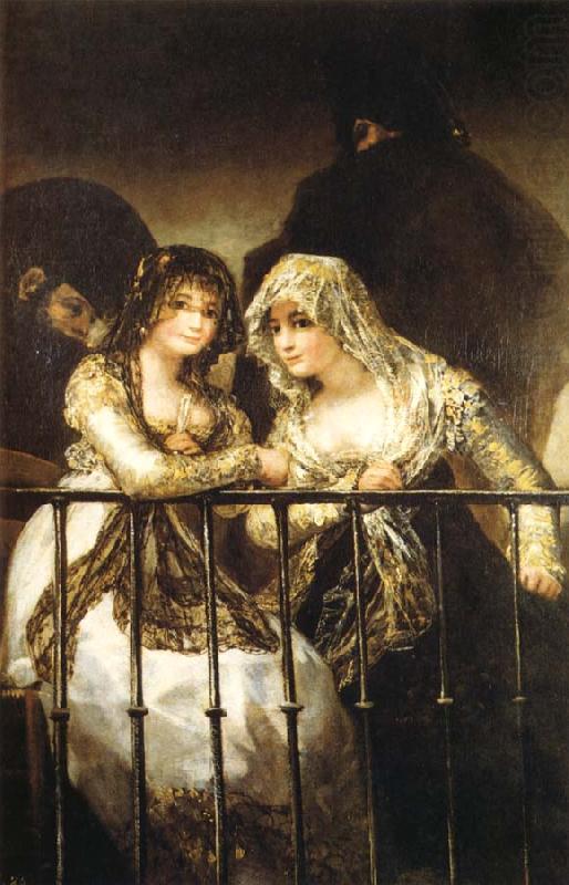 Majas on a Balcony, Francisco Goya